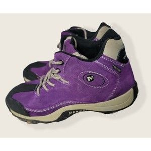 Merrell Chameleon Spin Wineberry Hiking Shoes Boots Kids Size 4.5 waterproof